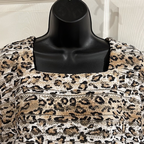Brown and Black Animal Print Top - Picture 2 of 5